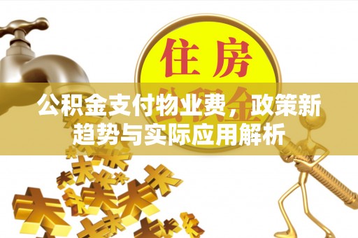 澄迈公积金支付物业费，政策新趋势与实际应用解析