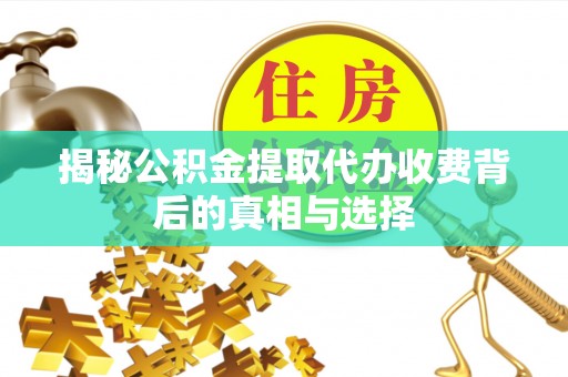 澄迈揭秘公积金提取代办收费背后的真相与选择