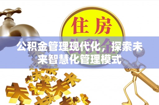 澄迈公积金管理现代化，探索未来智慧化管理模式
