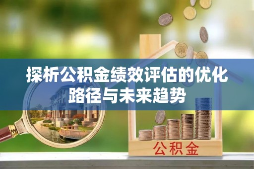 澄迈探析公积金绩效评估的优化路径与未来趋势