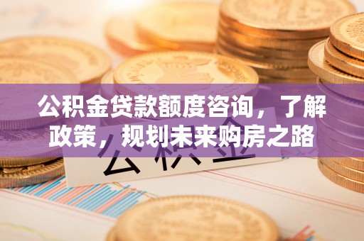澄迈公积金贷款额度咨询，了解政策，规划未来购房之路