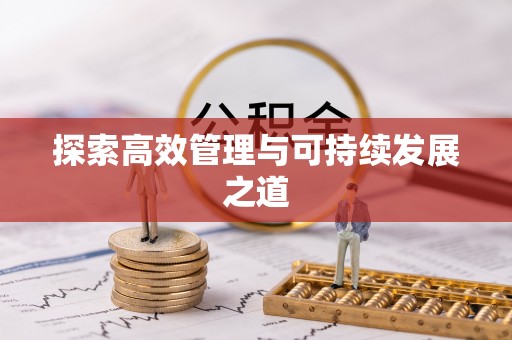 澄迈探索高效管理与可持续发展之道